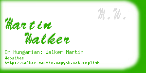 martin walker business card